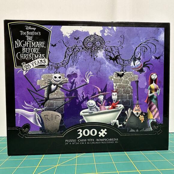 Lot of 3 Disney Nightmare B4 Christmas: Puzzle + Sleep Shirt XL 16-18 + Cookbook - Picture 2 of 16